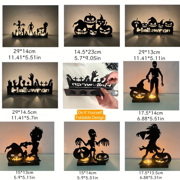 Skeleton Candle Holder Metal Iron Crafts Home Decor Candle Holders