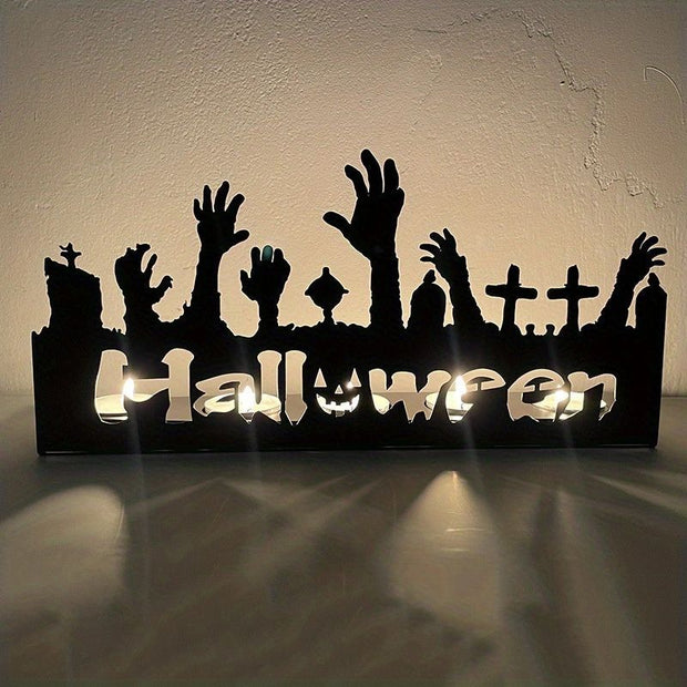 Skeleton Candle Holder Metal Iron Crafts Home Decor Candle Holders