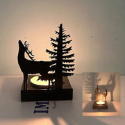 Skeleton Candle Holder Metal Iron Crafts Home Decor Candle Holders