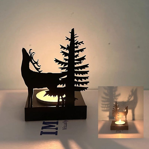 Skeleton Candle Holder Metal Iron Crafts Home Decor Candle Holders